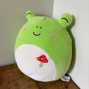 Squishmallows 9" Wendy the Frog Lime Green Embroidered Mushroom Plush Toy